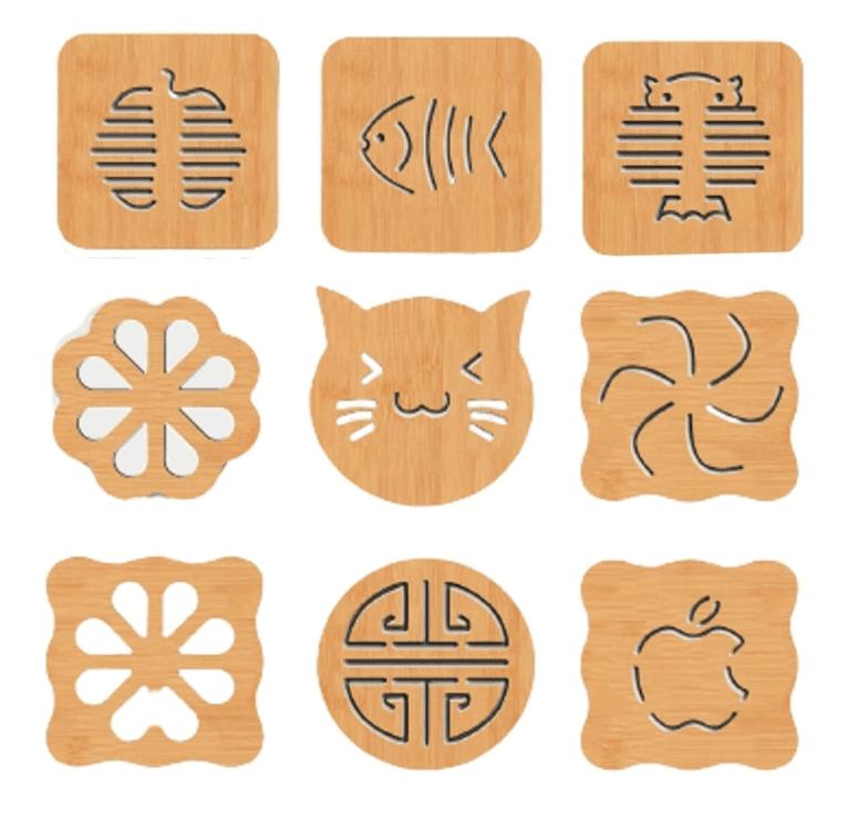 Wooden Coaster Set for Tea, Coffee & Dining Table