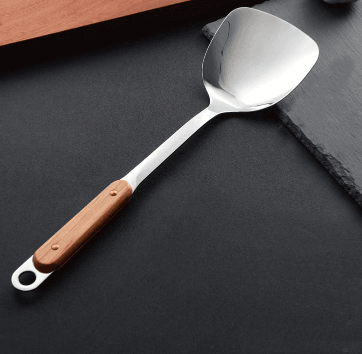 Stainless Steel Rice Spatula with Wooden Handle