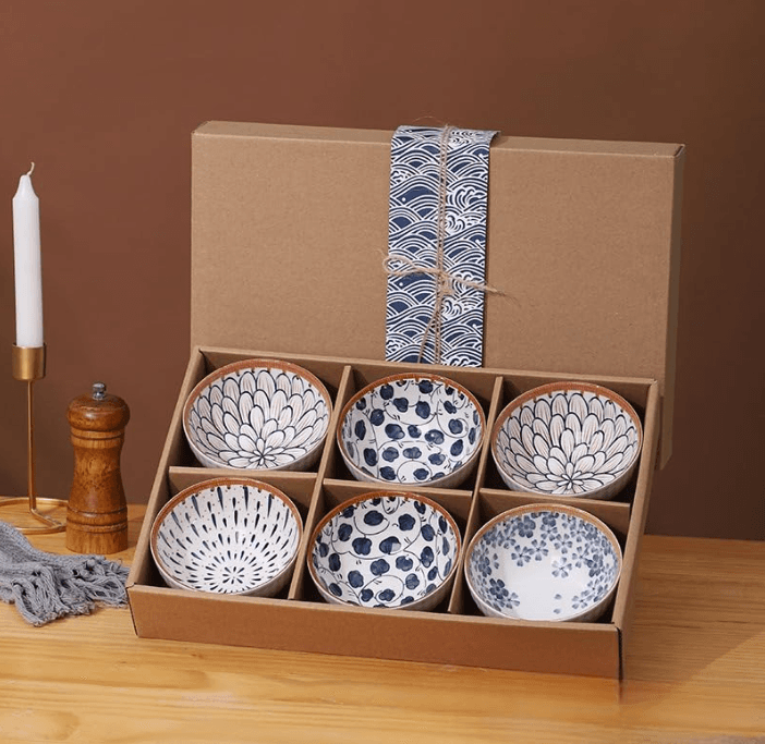 Japanese Style Ceramic Rice & Soup Bowls 250 ml – Set of 6